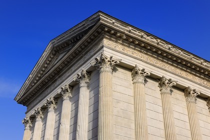 France, Gard, Nimes, Maison Carre, former Roman temple of the 1st century BC, Museum of Contemporary Art