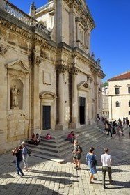 Croatie, Dalmatie, cote dalmate, Dubrovnik, centre historique classé Patrimoine Mondial de l'UNESCO, cathedrale de l'Assomption