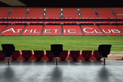 Espagne, Pays basque espagnol, Biscaye, Bilbao, le Stade San Mamés (2013) par l'architecte Norman Foster, siège de l'Athletic Bilbao (Athletic Club)