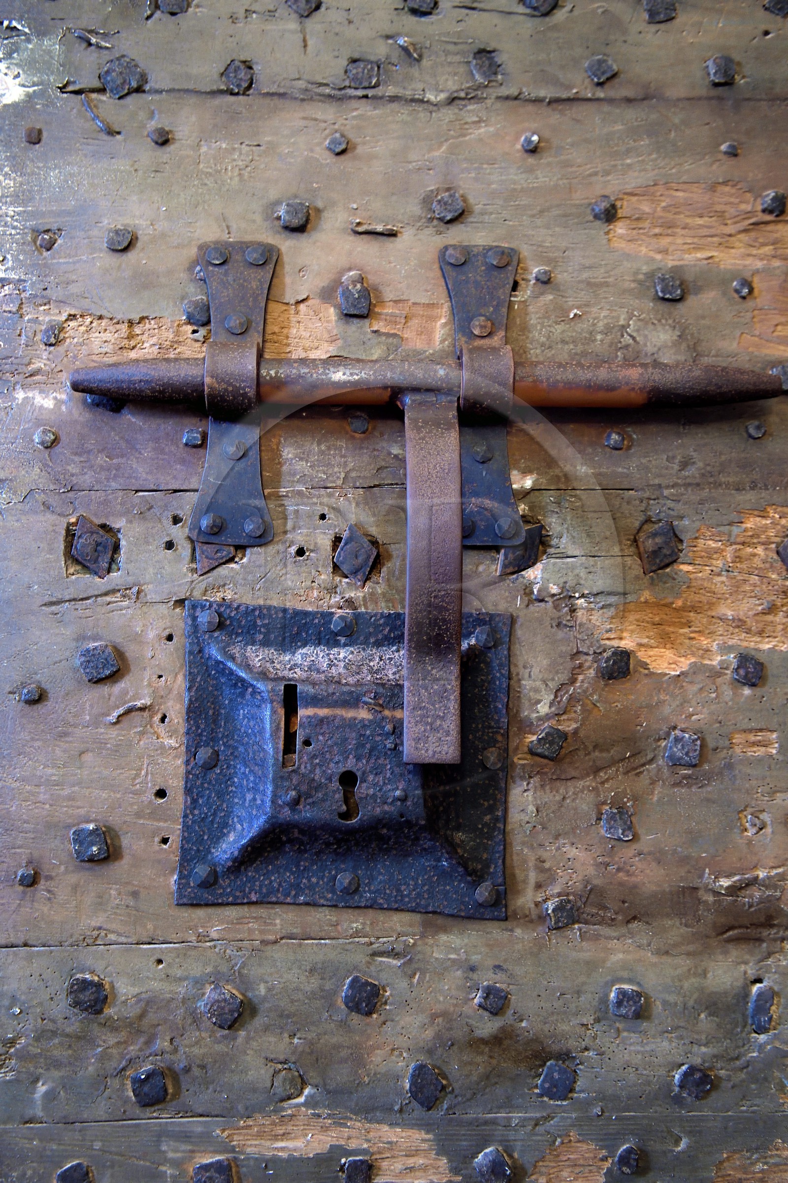 France, Alpes-Maritimes, Lerins Islands, Sainte-Marguerite island, the Fort Royal fortified by Vauban, the prison, cell of the Man in the Iron Mask, the door lock
