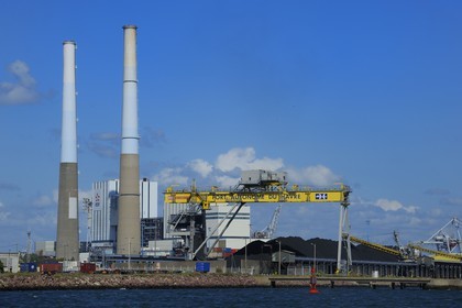 France, Seine-Maritime (76), Le Havre, le port de commerce, Centrale thermique EDF