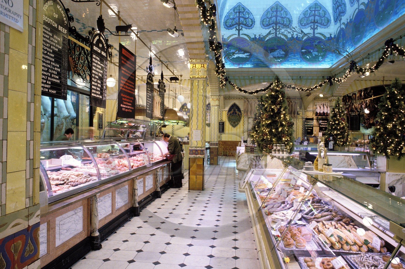 United Kingdom, London, Harrods department store, food aisle