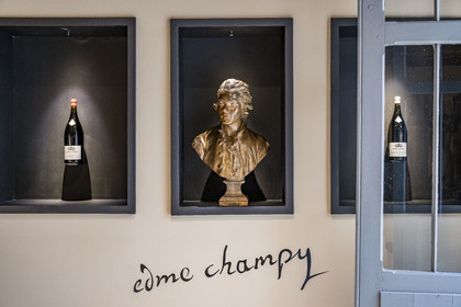 France, Cote d'Or, Climats terroirs of Burgundy listed as World Heritage by UNESCO, Beaune, Maison Champy, the oldest wine trading house in Burgundy, founded in 1720