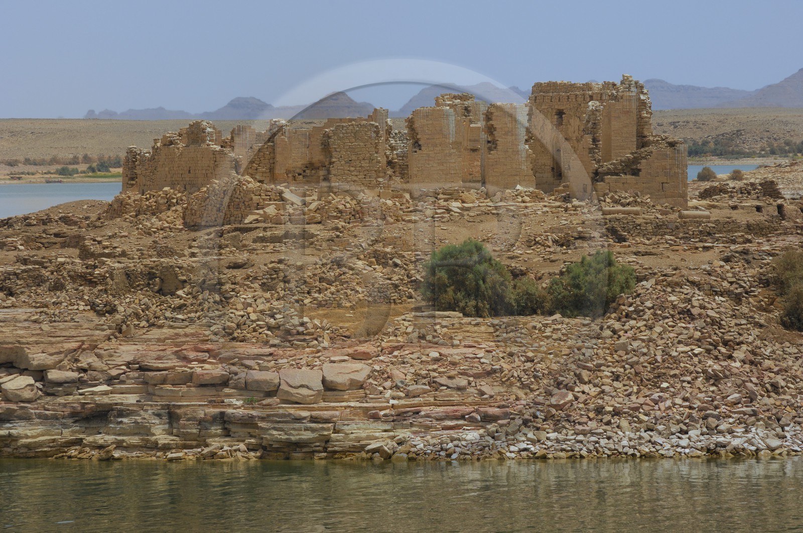 Egypte, Haute Egypte, Lac Nasser, désert de Nubie, Qasr Ibrim, ruines de la cathédrale