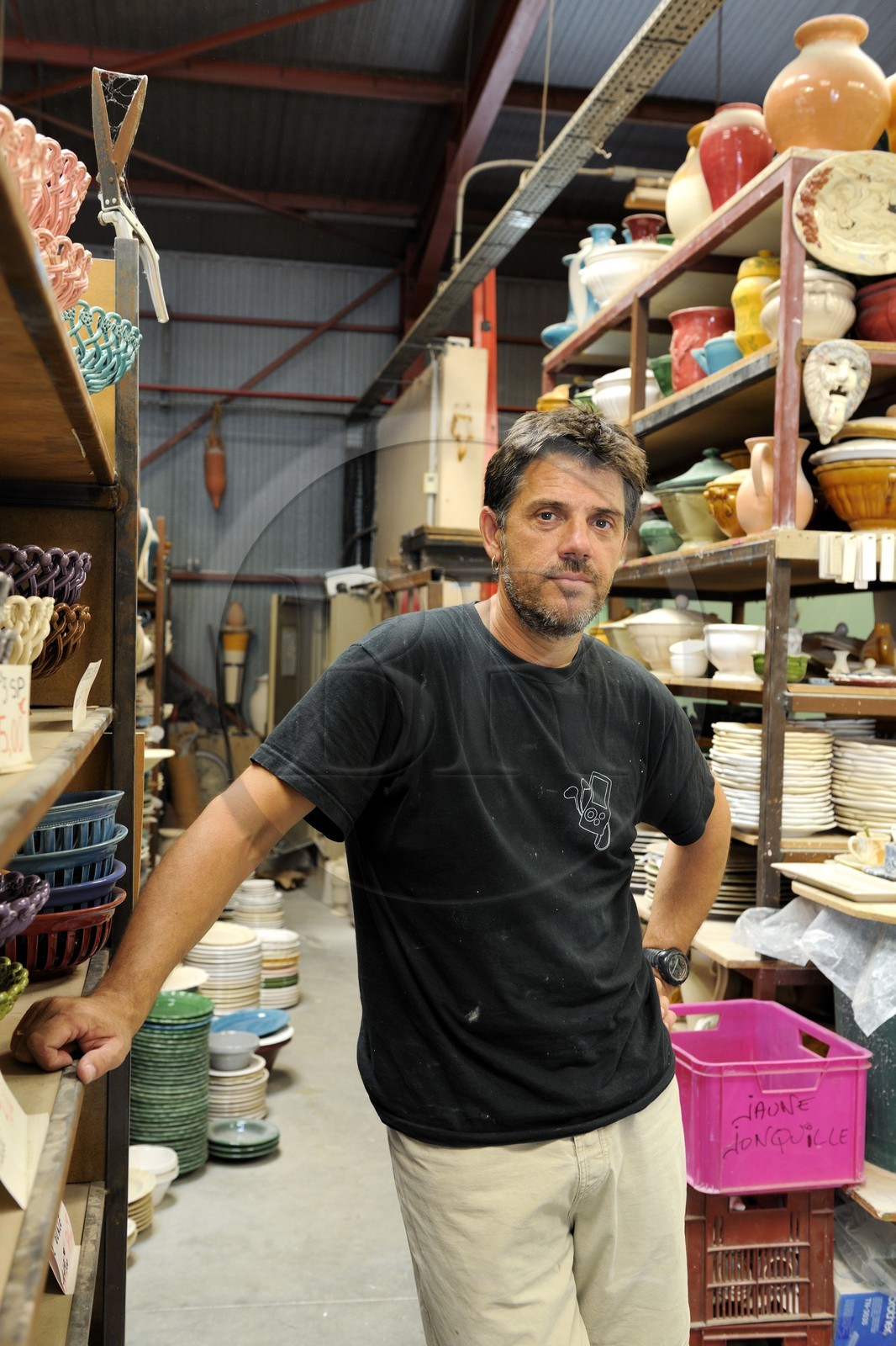 France, Gard (30), Uzès, Christophe Pichon des ateliers de poterie Pichon