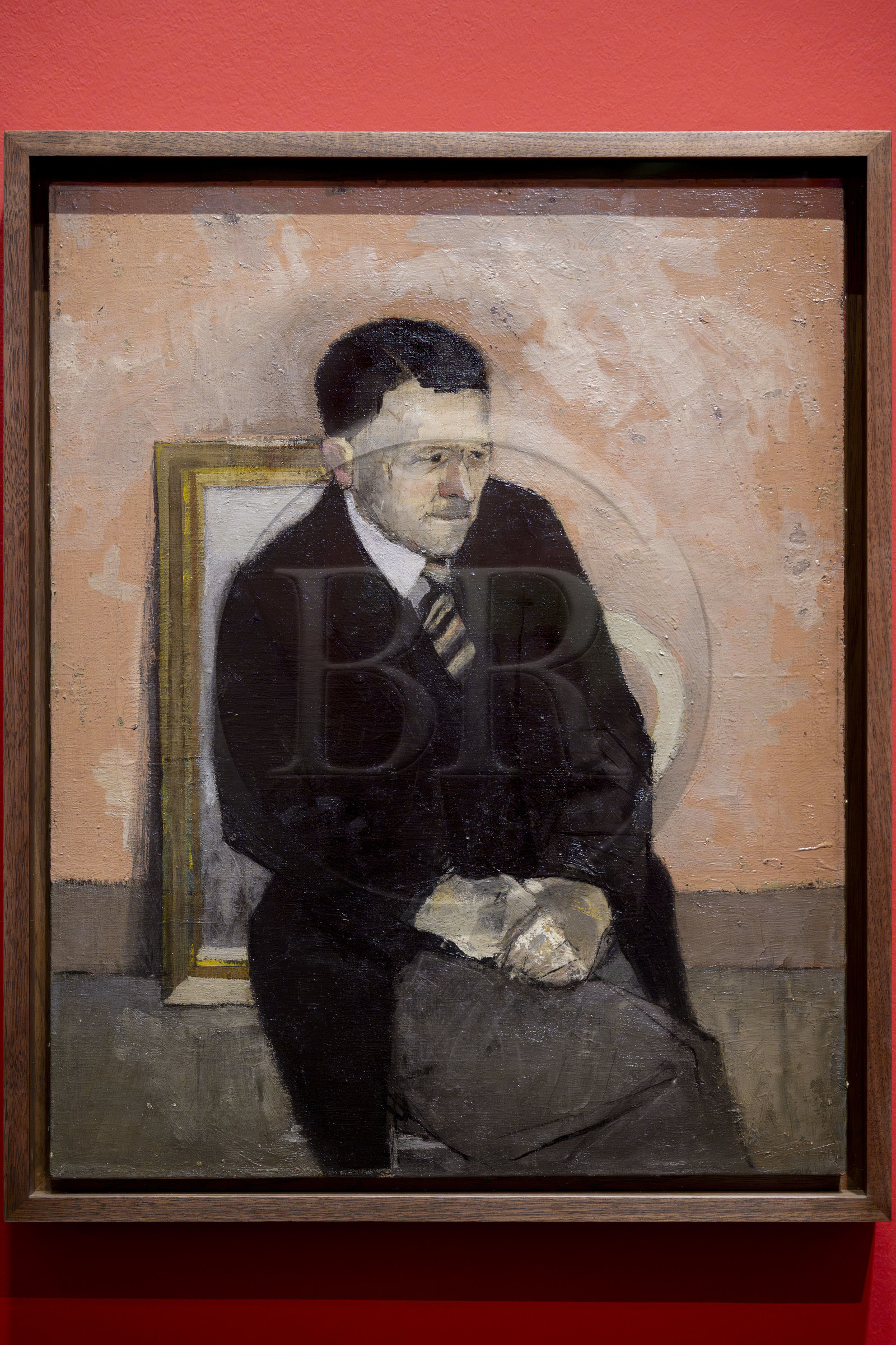 France, Paris, Bois de Boulogne, the Louis Vuitton Foundation by architect Frank Gehry, David Hockney exhibition 25, portrait of My Father (1955)