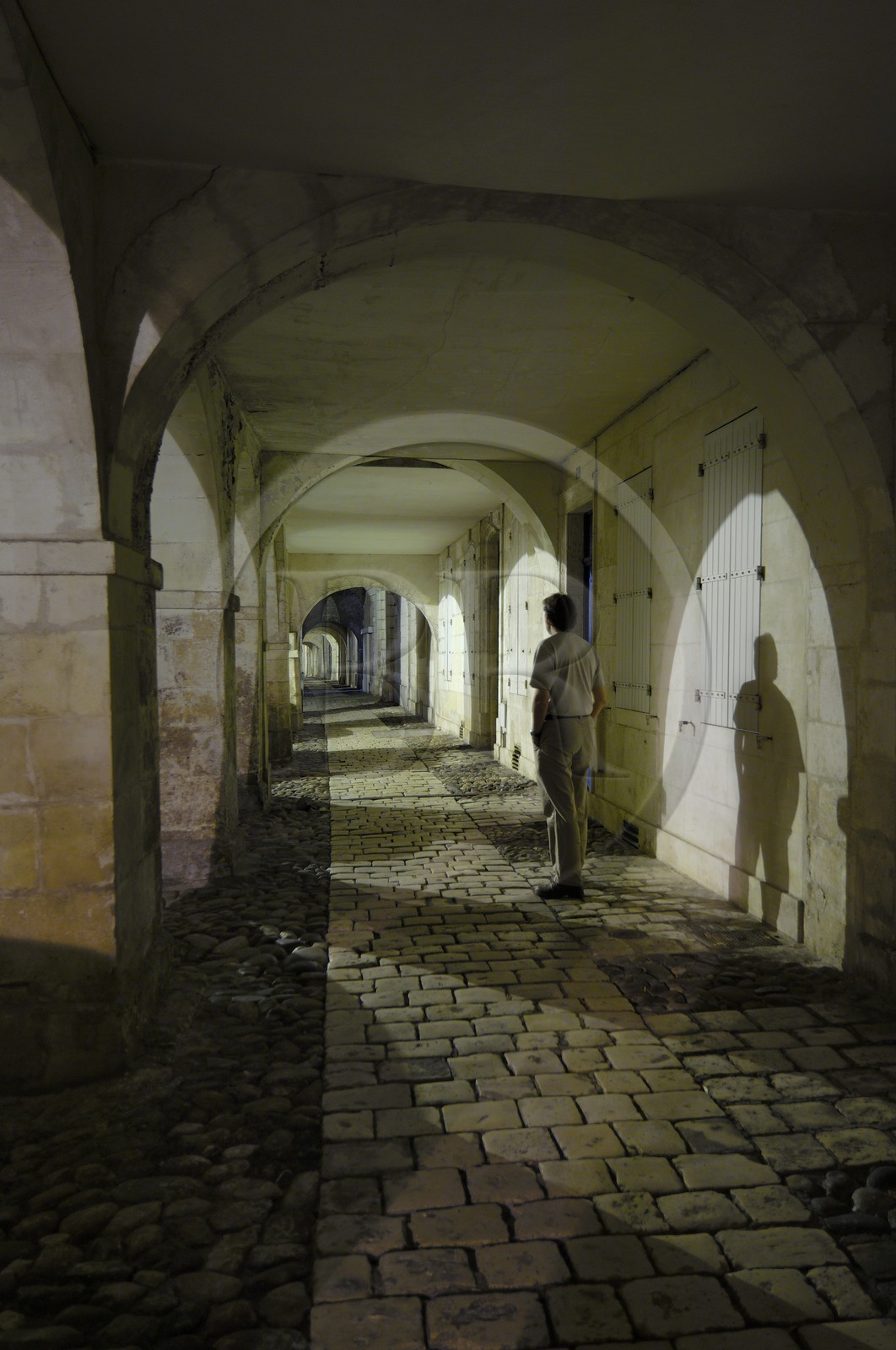 France, Charente-Maritime (17), La Rochelle, arcades de la rue de l'Escale