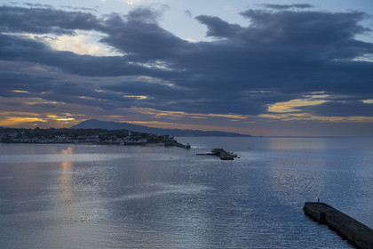 France, Pyrenees Atlantiques, Basque Country coast, the bay of Saint-Jean-de-Luz and Ciboure in the background
