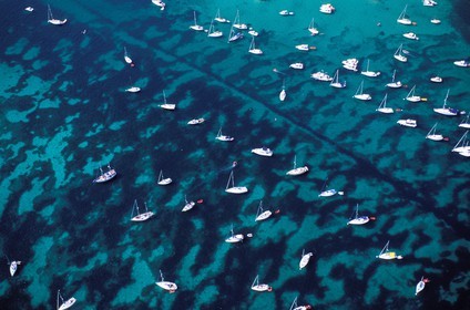 France, Finistère (29), archipel des Glénans, l' île Guiriden (vue aérienne)