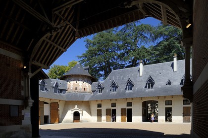 France, Loir-et-Cher (41), Vallée de la Loire classée Patrimoine Mondial de l'UNESCO, château de Chaumont-sur-Loire, les écuries