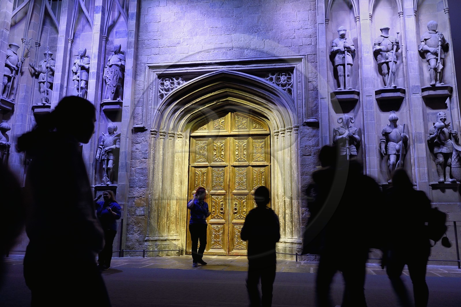 Royaume-Uni, Hertfordshire, Leavesden, Leavesden Film Studios, Harry Potter Studio Tour London, les coulisses du tournage des 8 films de Harry Potter, la porte de la grande salle de l'école de Poudlard