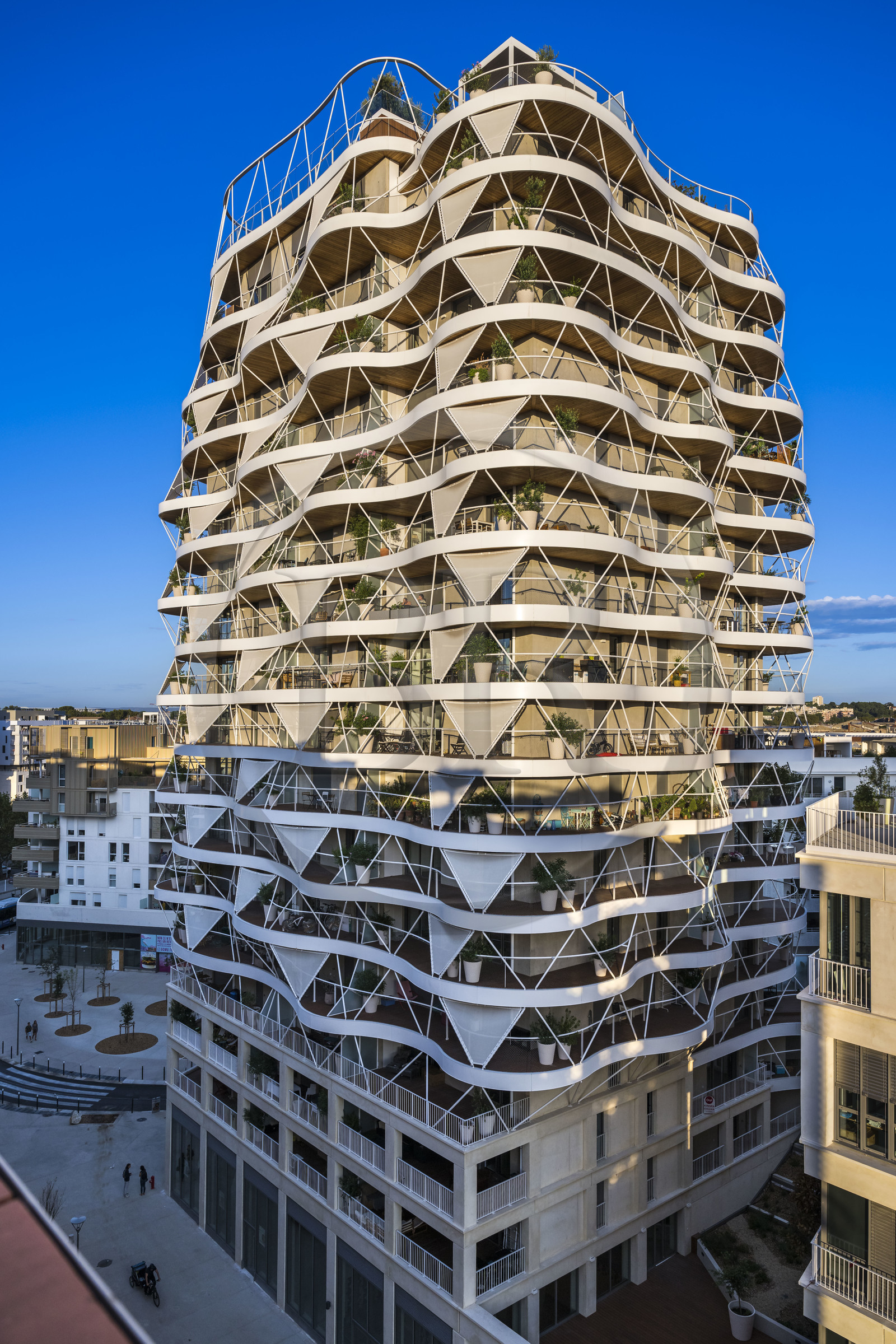France, Herault, Montpellier, Saint-Roch station district, the Higher Roch apartment building