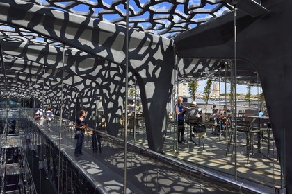 France, Bouches-du-Rhône (13), Marseille, MuCEM (Musée des civilisations de l'Europe et de la Méditerranée) par les architectes Rudy Ricciotti et R. Carta