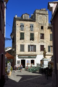 France, Haute Corse, Corte, the Bar de la Haute Ville on the place Gaffori