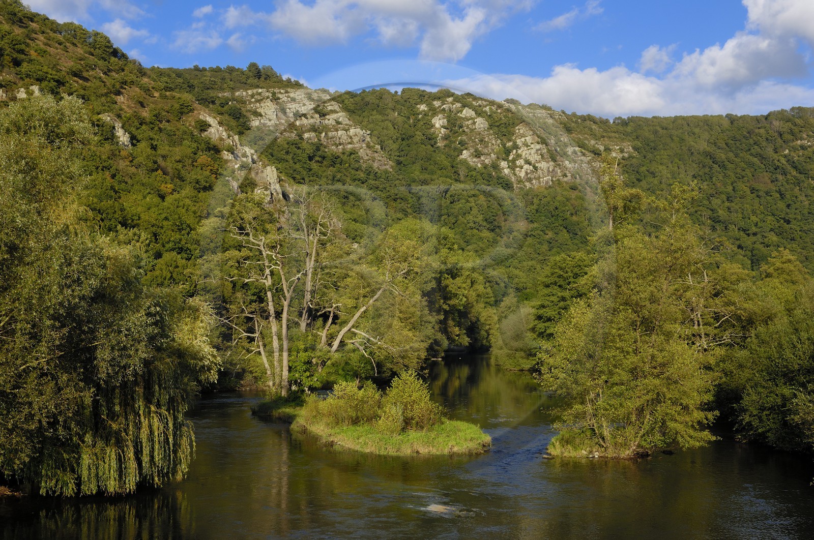 France, Calvados, Suisse normande (Norman Switzerland), Clecy, the Orne river valley at the bottom of the Sugar Loaf