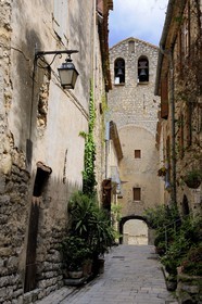 France, Herault, Pic Saint-Loup region, Les Matelles village, the gate of the Ramparts