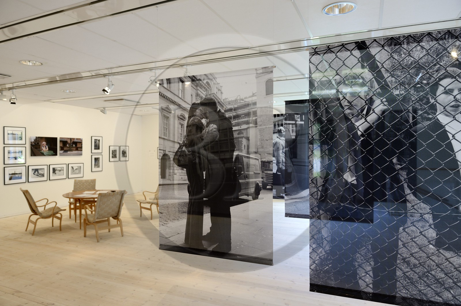 Suède, Comté de Vasterbotten, Umea, le Vasterbotten museum de Gammlia, exposition de photographies au musée d'art