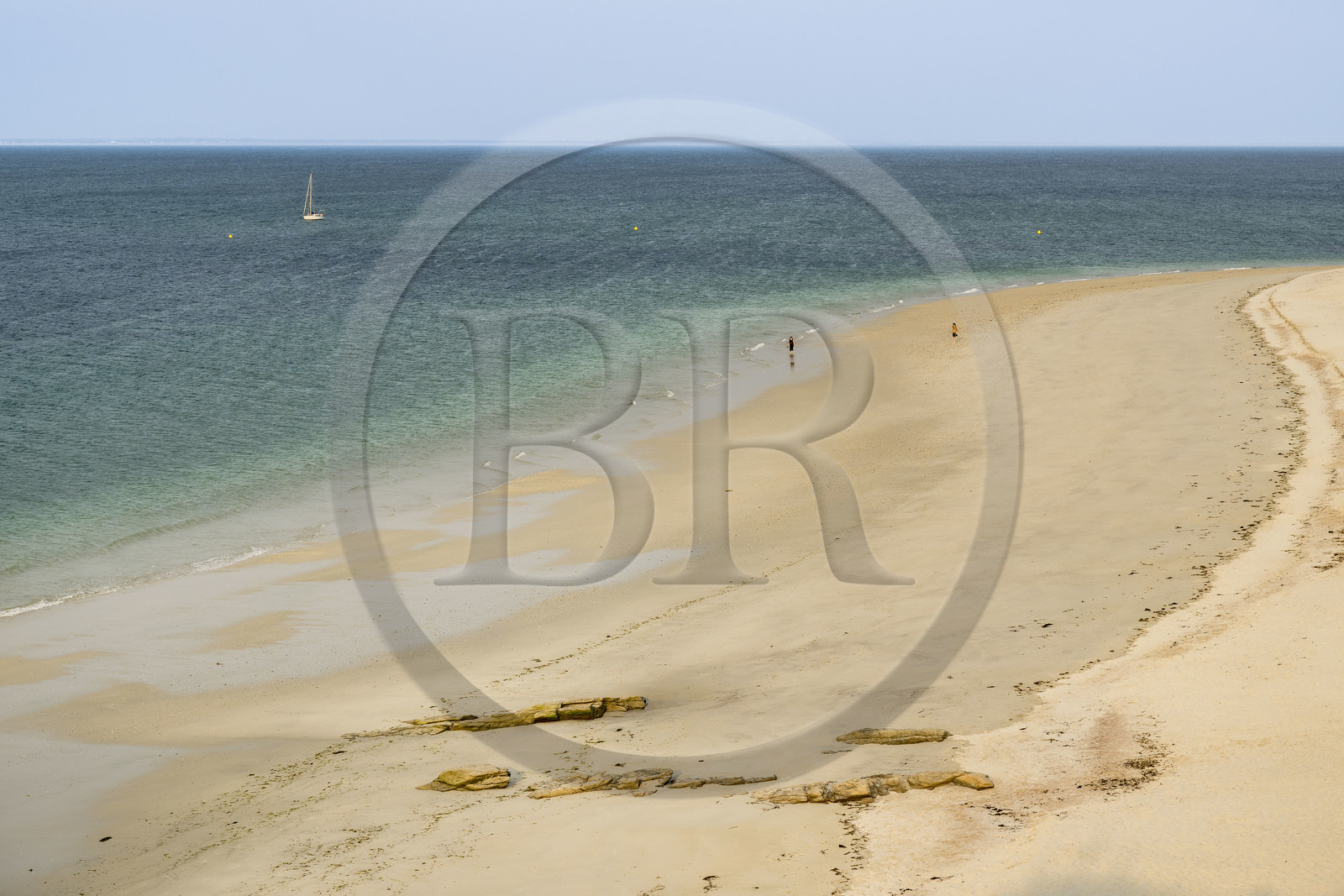 France, Morbihan, Groix Island, the Grands Sables beach