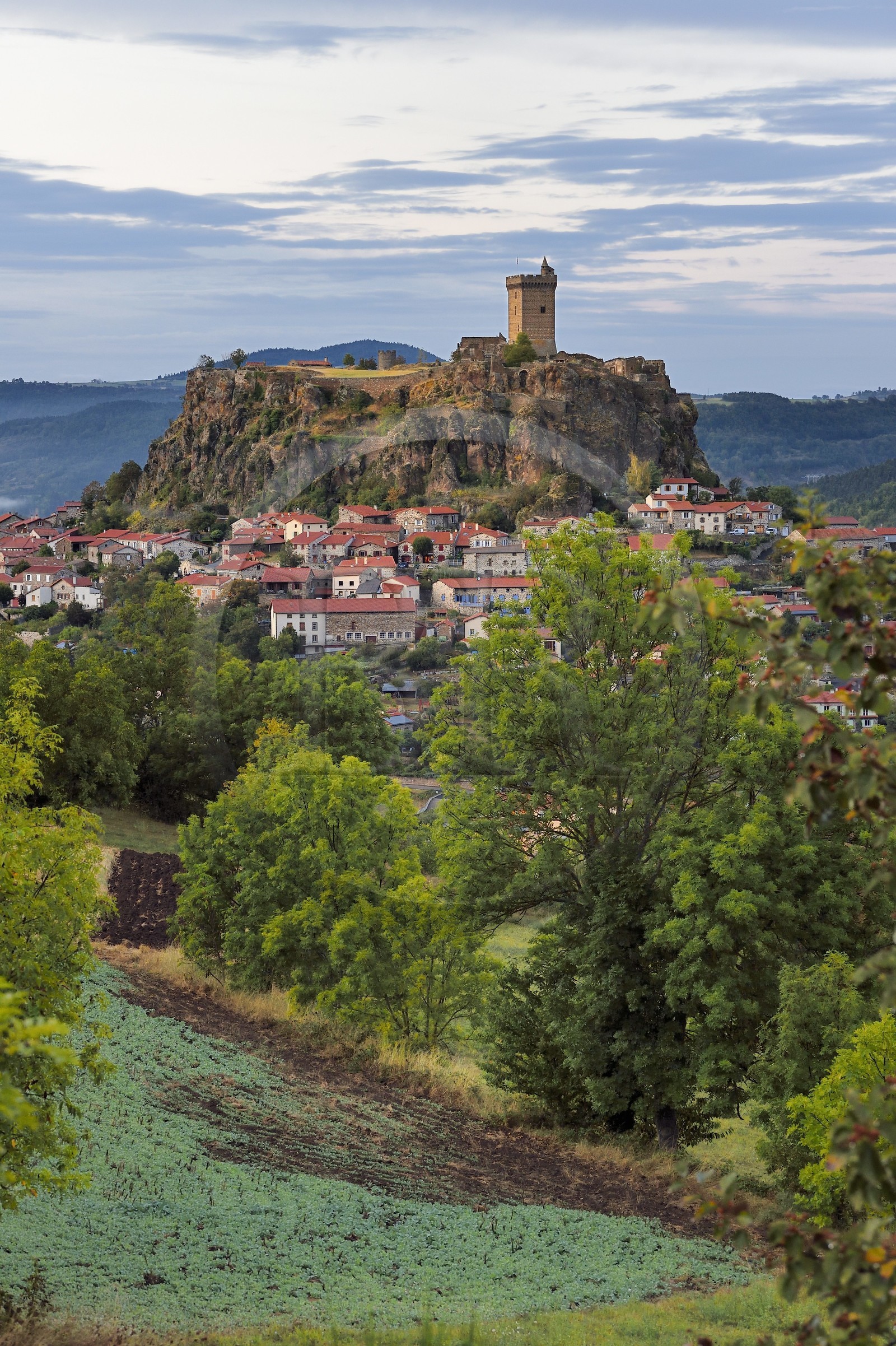 France, Haute Loire, Polignac, Polignac Castle, fortress of the eleventh century on a basalt plateau