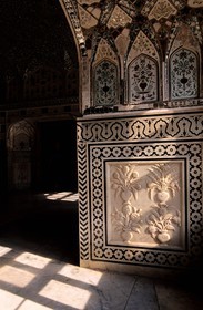 Inde, état du Rajasthan, région de Jaipur, Amber Palace, Diwan I Khas palais des miroirs de Jai Singh I