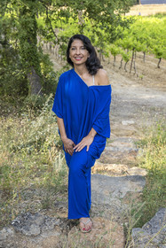 France, Var (83), Provence Verte, Bras, vers Saint-Maximin-la-Sainte-Baume, la maison d'hotes Le Peyrourier - une campagne en Provence, l'artiste musicienne Yasi Zandi