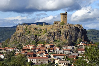 France, Haute-Loire (43), Polignac, Chateau de Polignac, forteresse du XIe siècle sur un plateau basaltique