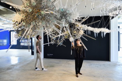 France, Charente (16), Cognac, Fondation d’Entreprise Martell, institution culturelle pluridisciplinaire (art, design et craft, architecture, musique, danse…), exposition Sagmeister & Walsh: Beauty, Liminal Architecture par Philip Beesley   Living Architecture Systems Group