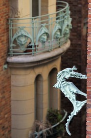 France, Paris (75), le Castel-Beranger, immeuble du 14 rue La Fontaine de style Art Nouveau  par Hector Guimard