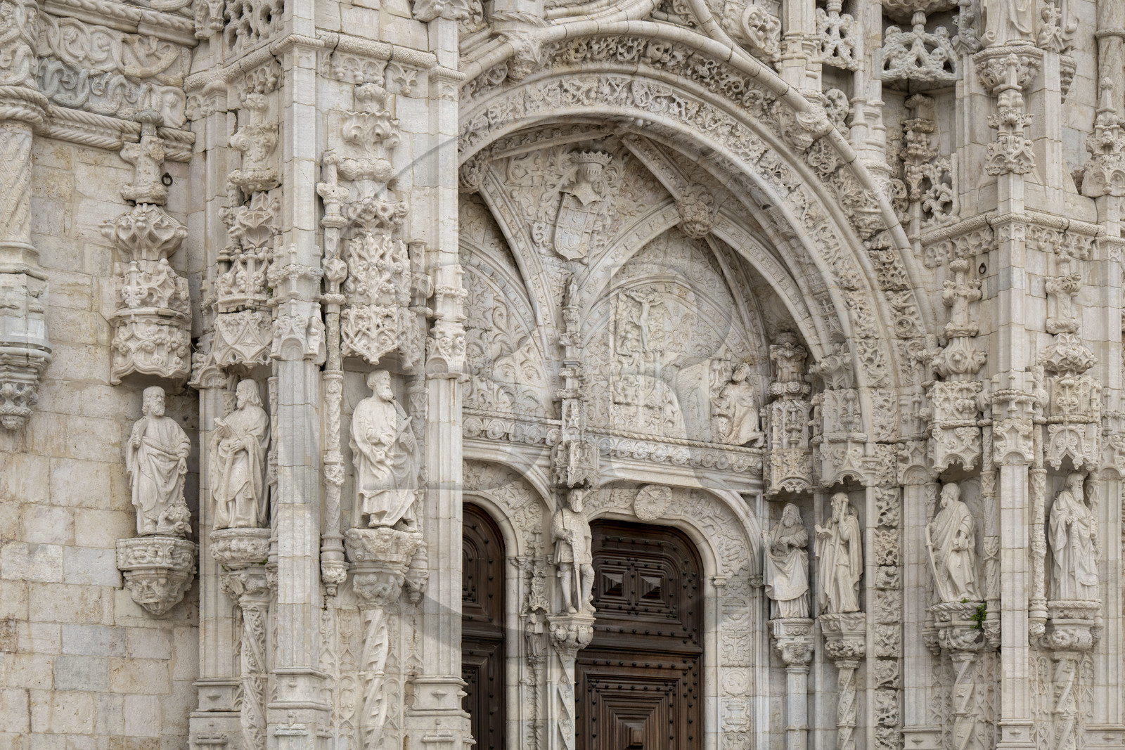 Portugal, Lisbon, Belem, Hieronymites Monastery (Mosteiro dos Jeronimos), listed as World Heritage by UNESCO, Santa Maria church south portal