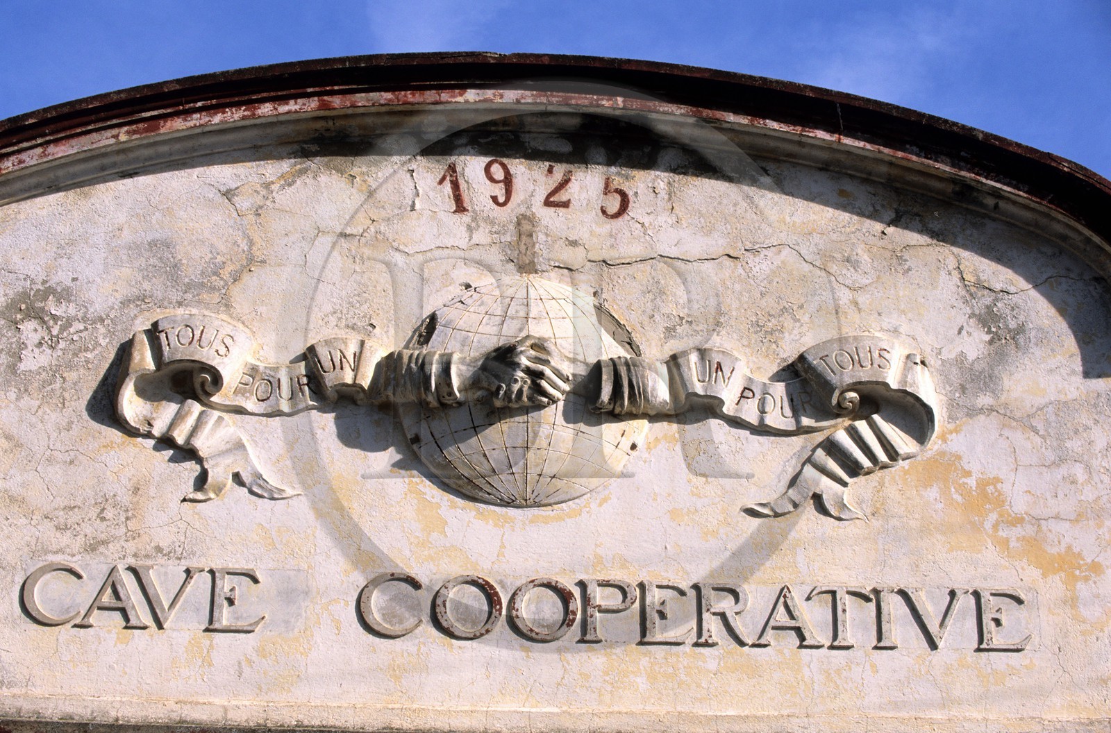 France, Pyrénées-Orientales (66), Bélesta, enseigne de la cave coopérative viticole