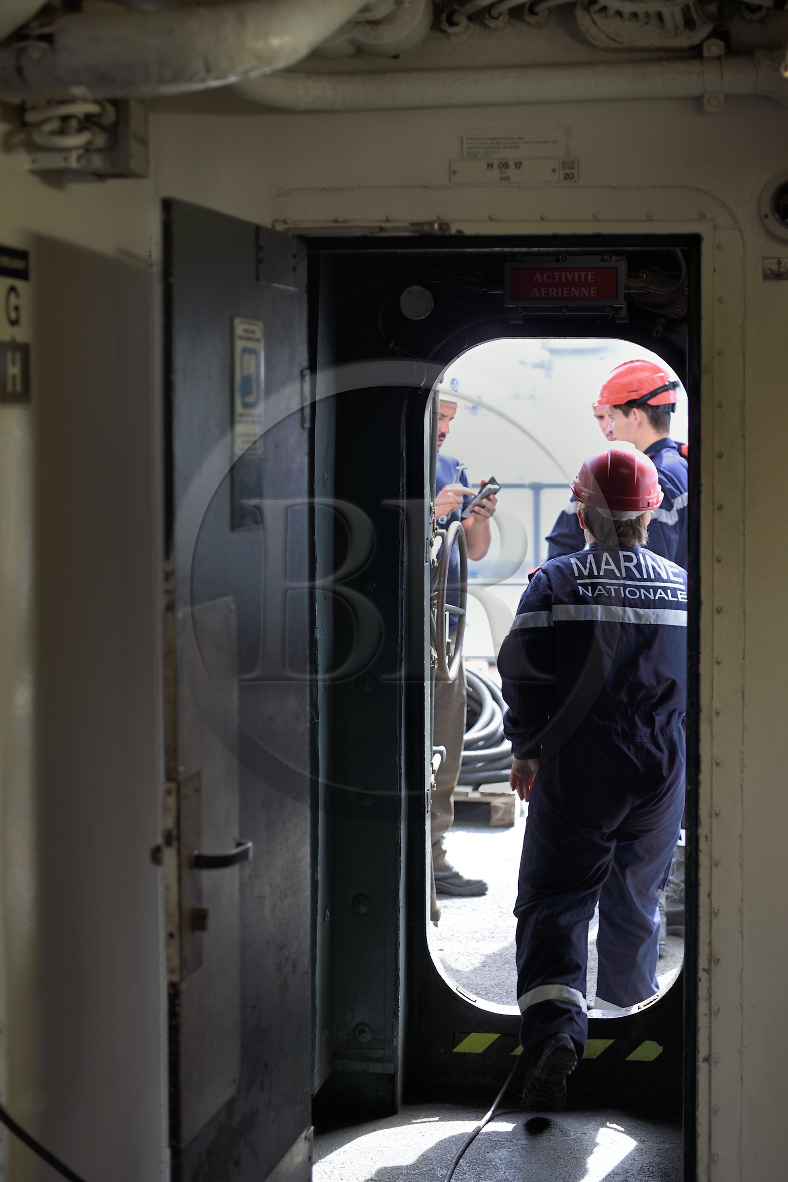 France, Var, Toulon, the naval base (Arsenal), the Charles de Gaulle nuclear-powered aircraft carrier on mid-life renovation