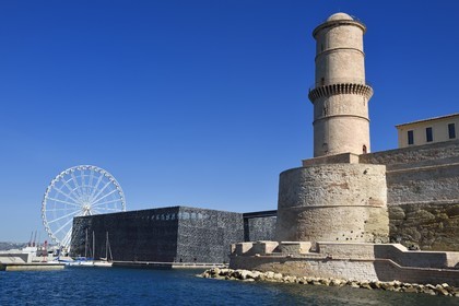 France, Bouches-du-Rhône (13), Marseille, le musée MuCEM en partie à l'intérieur du Fort Saint Jean
