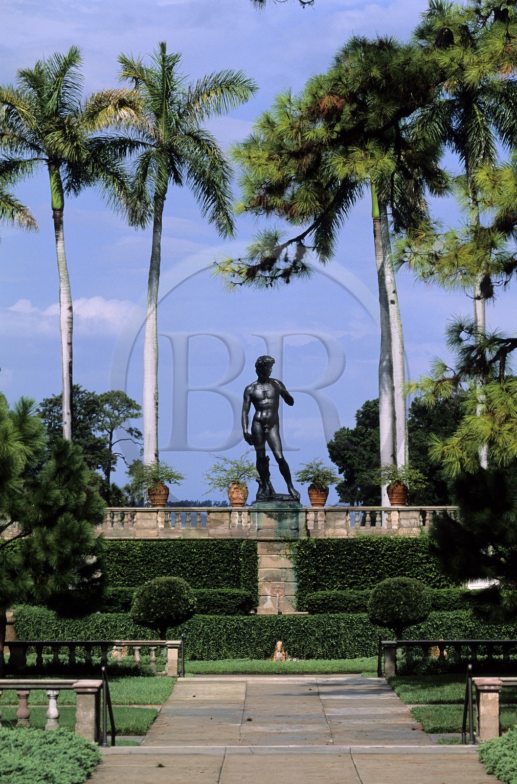 Etats-Unis, Floride, Gulf Coast, Sarasota, Ringling Museum of Art, la copie du David de Michel-Ange dans les jardins