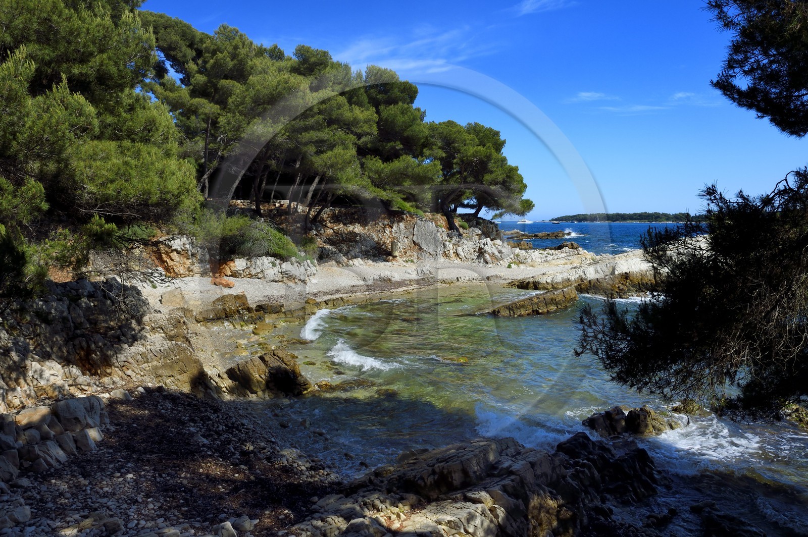 France, Alpes-Maritimes (06), Cannes, Iles de Lérins, Ile Sainte-Marguerite, pointe du Dragon