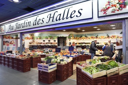 France, Seine-Maritime (76), Le Havre, Centre-ville du Havre reconstruit par Auguste Perret classé Patrimoine Mondial de l'UNESCO, les halles centrales