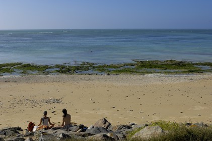 France, Charente-Maritime (17), ile de Ré, plage du Phare des Baleines
