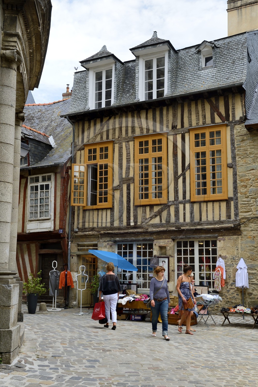 France, Ille-et-Vilaine (35), Rennes, maison à pans de bois rue de la Psalette