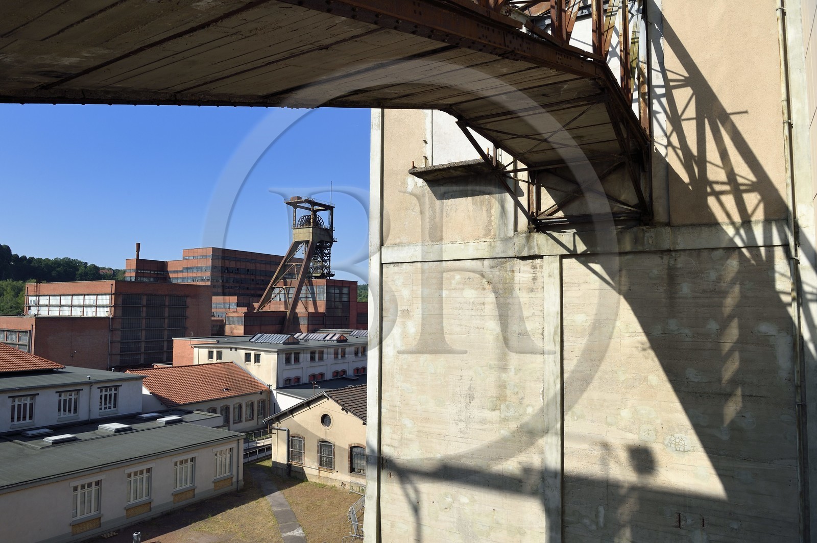 France, Moselle, Petite Rosselle, carreau Wendel museum, mine shaft headframe Wendel 3