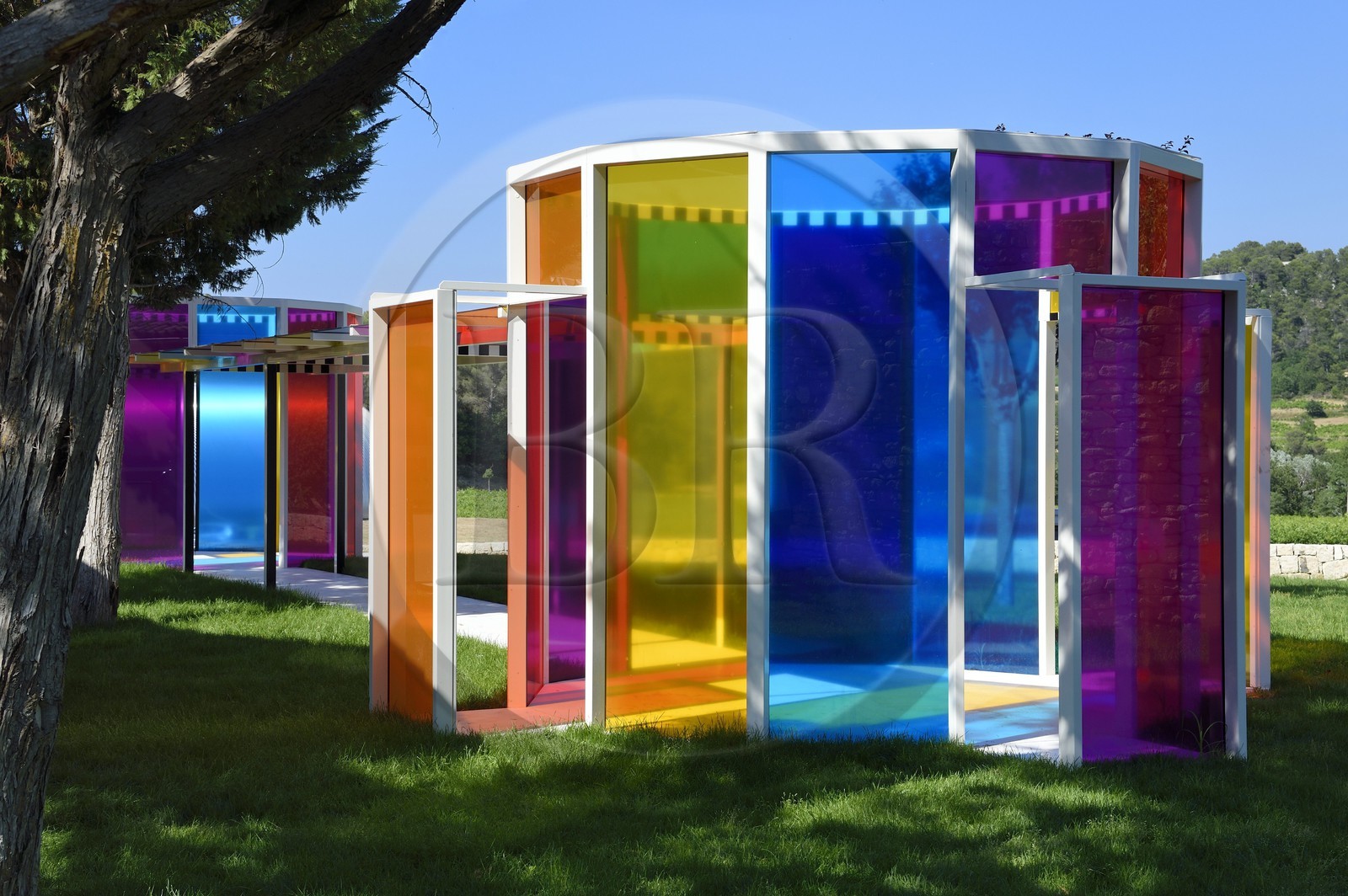 France, Bouches-du-Rhône (13),  Le Puy Sainte Réparade, Chateau La Coste domaine viticole et centre d'art contemporain