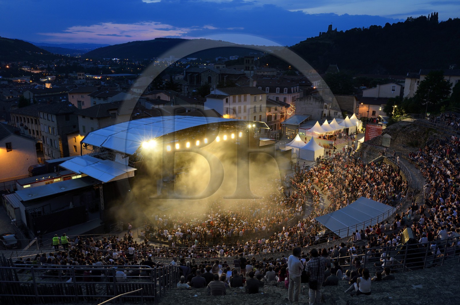 France, Isère (38), Vienne en bordure du Rhône, le théâtre antique aménagé pour recevoir le festival Jazz à Vienne