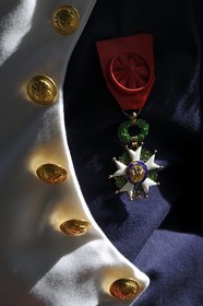 Italie, Toscane, l’Ile d’Elbe, Portoferraio, la légion d'honneur de l'acteur qui joue Napoleon 1er