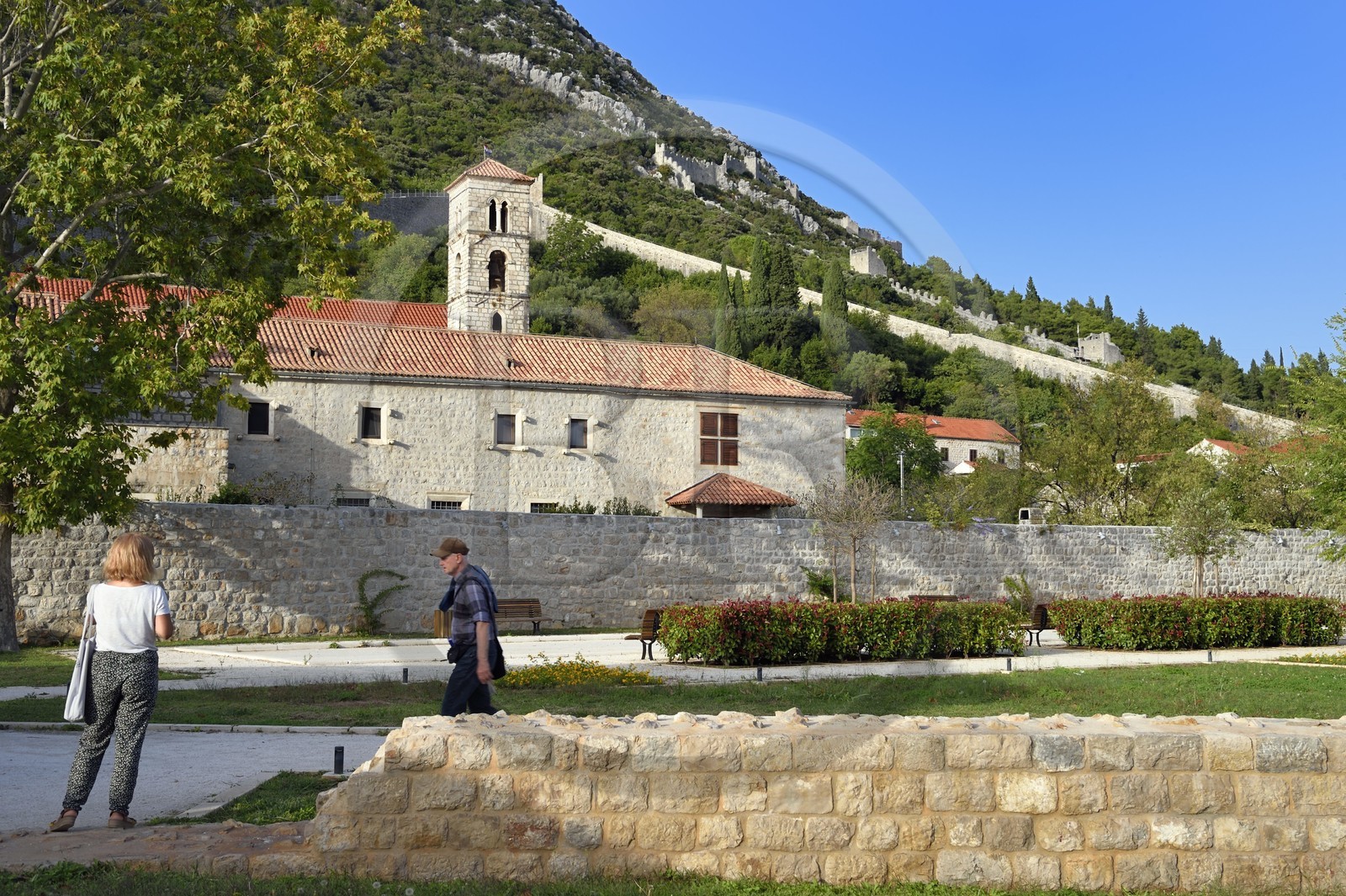 Croatia, Dalmatia, peninsula of Peljesac, the old town of Ston, St. Nicholas Monastery
