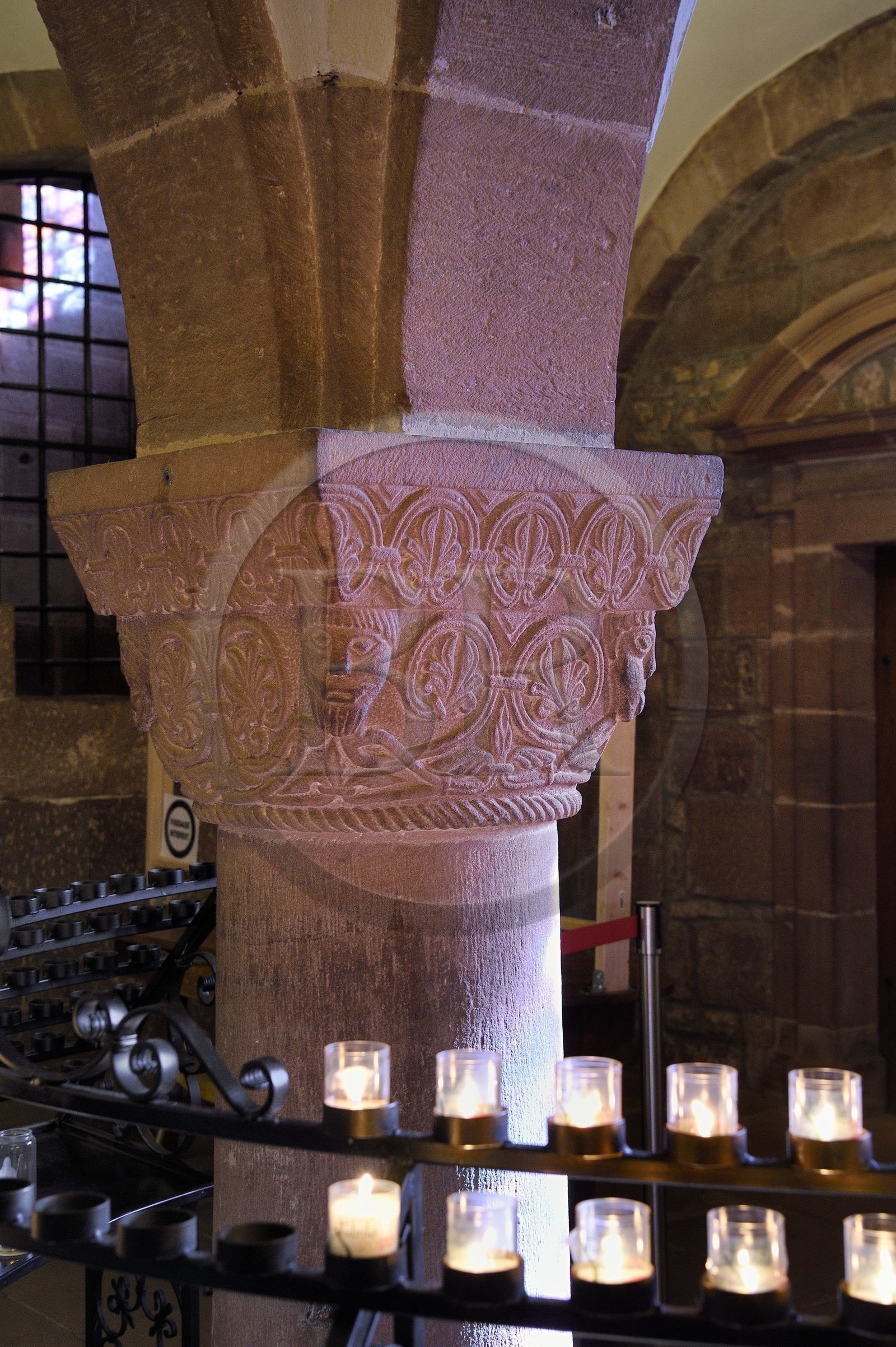 France, Bas Rhin, Mont Saint Odile, Mont Sainte-Odile Abbey also known as Hohenburg Abbey, chapel of the cross