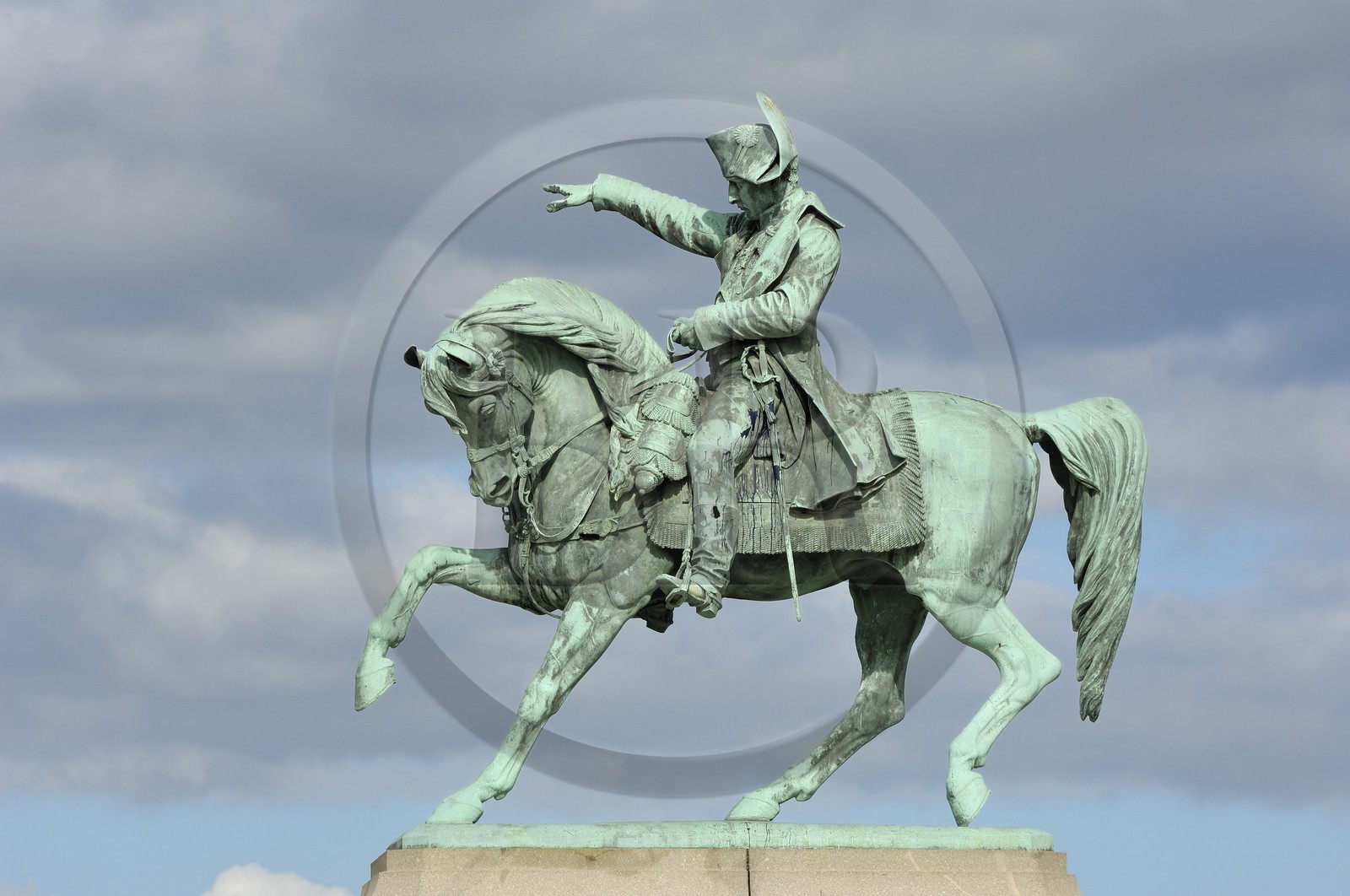 France, Manche (50), Cherbourg, statue équestre de Napoleon place Napoleon