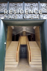 Morocco, Casablanca, the Residence on Mohammed V square (former Lyautey square) of Art Déco style