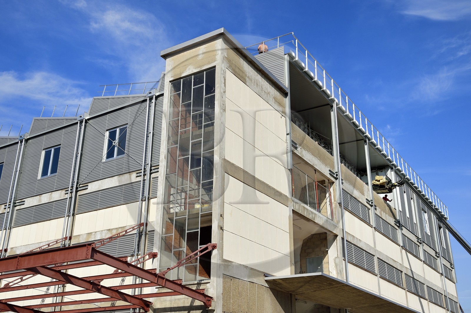 France, Bas-Rhin (67), Strasbourg, quartiers des anciens entrepots de la COOP, batiment transformé en réserve pour les musées