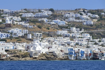 Grèce, Les Cyclades, mer Égée, île de Mykonos, Chora (Mykonos town), église de Paraportiani