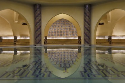 Morocco, Casablanca, Grand Hassan II Mosque, the moroccan hammam pool