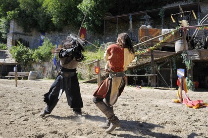 France, Seine et Marne (77), Provins, ville classée Patrimoine Mondial de l'UNESCO, spectacle La Légende des Chevaliers