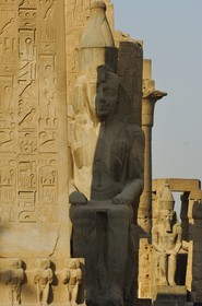 Egypt, Upper Egypt, Nile Valley, Luxor Temple listed as World Heritage by UNESCO, the first pylon and the obelisk